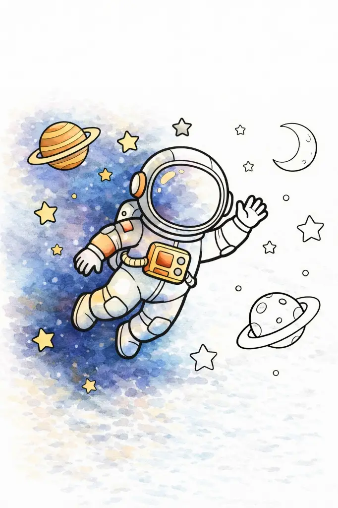 Desenho de astronauta
